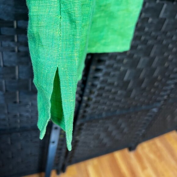 Escada Womens Green Linen Sleeveless Blouse Size 36 - Picture 6 of 7